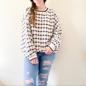 Vintage Oversized Chunky Knit  Grandpa Sweater XL